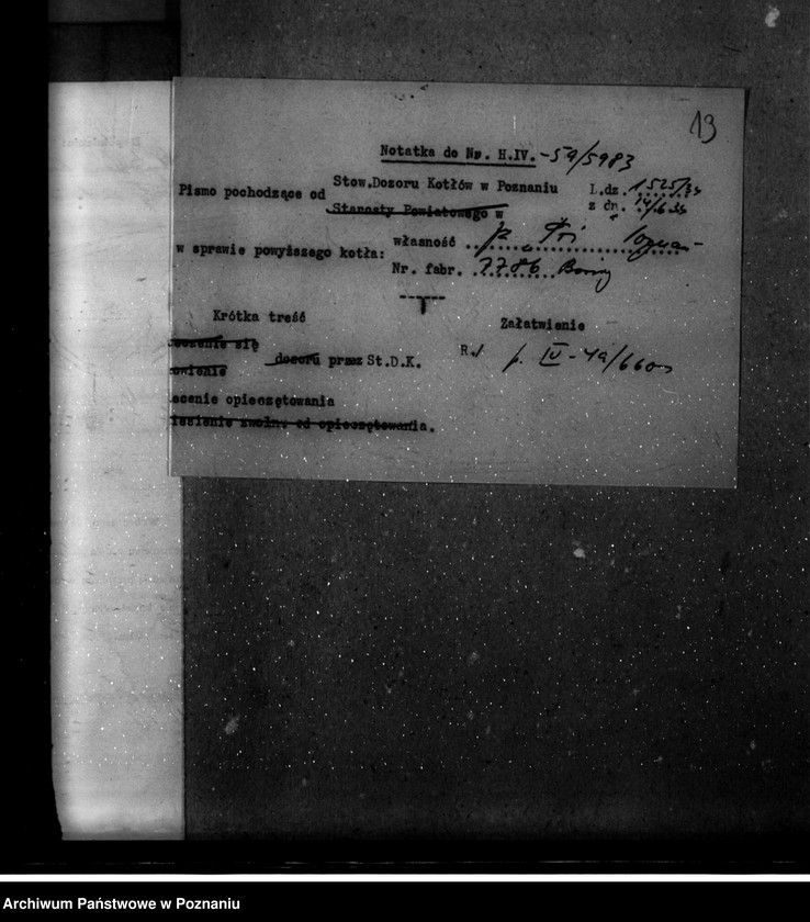 Obraz 18 z jednostki "Towarzystwo robót inżynieryjnych "Tri" w Poznaniu nr woj. 5983"