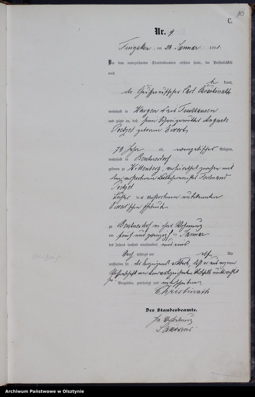 image.from.unit.number "Sterbe-Haupt-Register Nr 1 - 129"