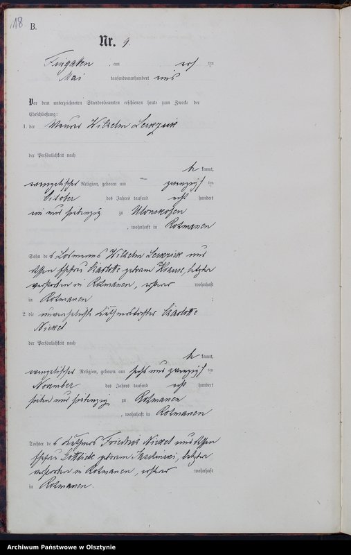 image.from.unit.number "Heiraths-Haupt-Register Nr 1 - 23"