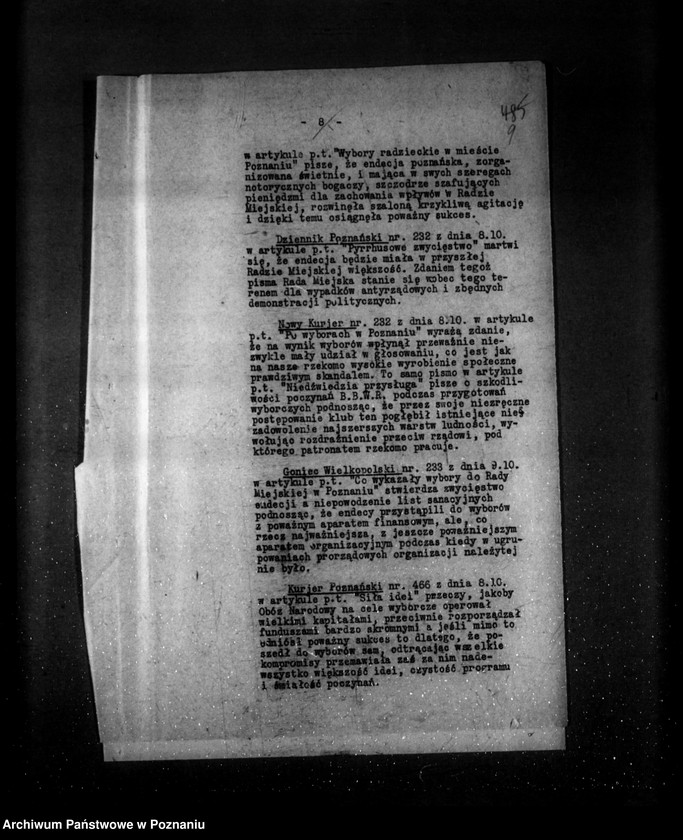 Obraz 13 z jednostki "Sprawozdania sytuacyjne za miesiąc październik 1929 /nr 31-32-33/"