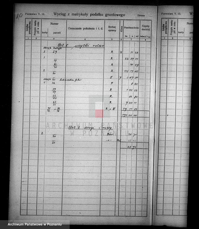 Obraz 14 z jednostki "Rejestr wyłączeń z art. 4 i 5 ustawy o wykonaniu reformy rolnej majątku Łobżenice powiatu wyrzyskiego"