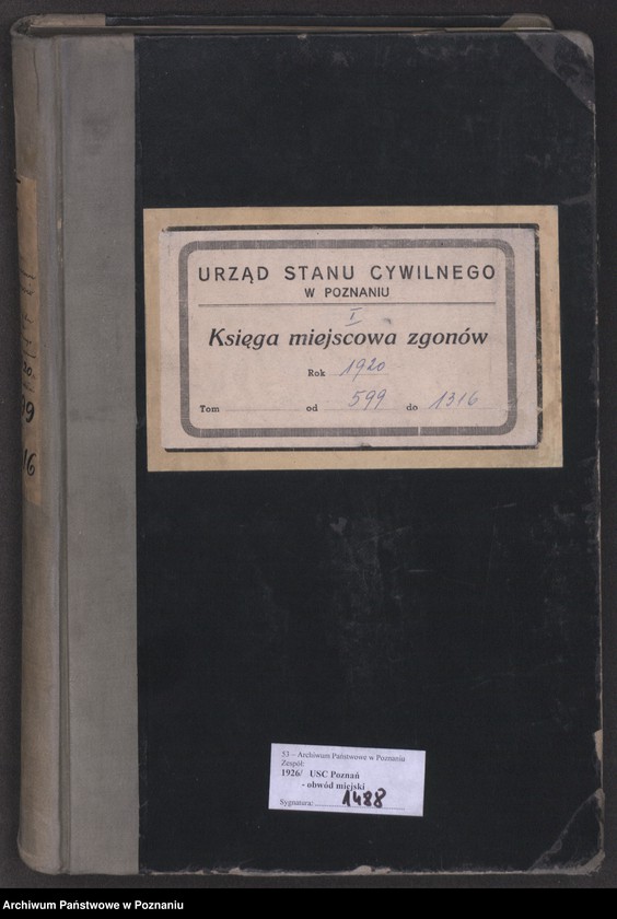 Obraz 2 z jednostki "Księga miejscowa zgonów tom II [Rejestr główny zgonów]"