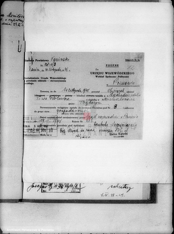 Obraz 16 z jednostki "/Różne sprawy stowarzyszeń/"