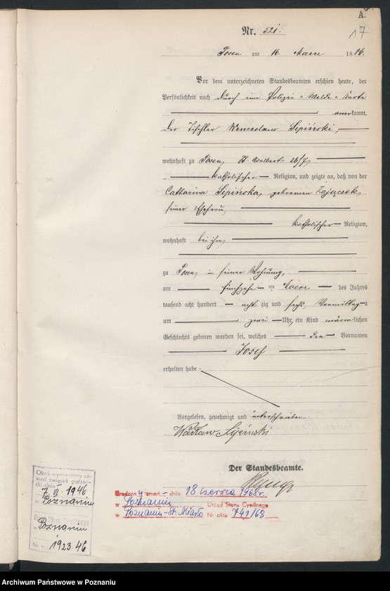 Obraz 20 z jednostki "Księga urodzeń t. II"