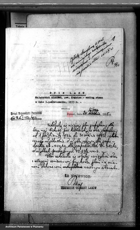 Obraz 5 z jednostki "Las majętność /Siekówko/ powiat kościański plan urządzenia 1933-1943"