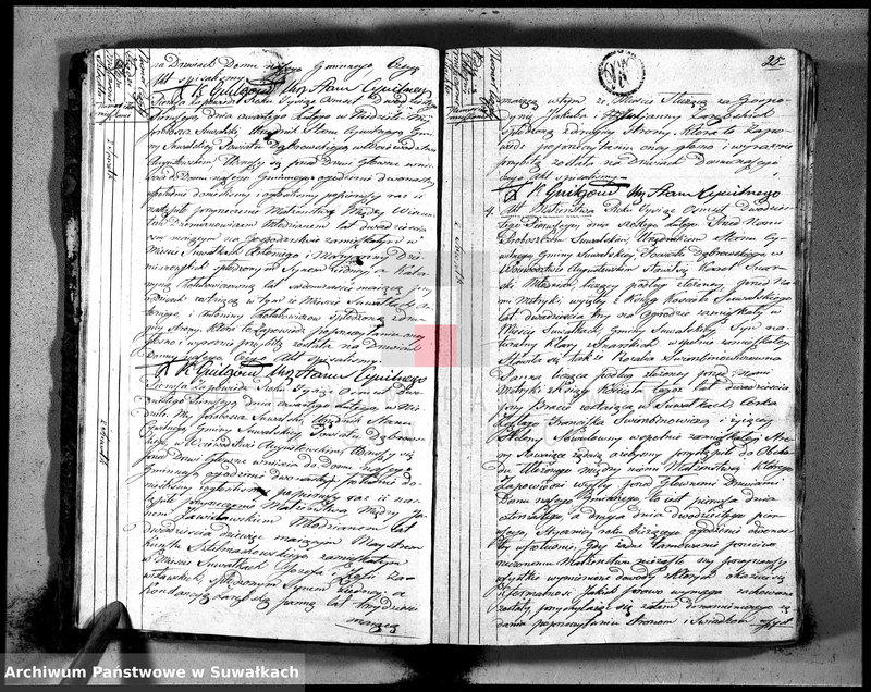 image.from.unit.number "Akta zaślubionych gminy suwalskiey od dina 1 stycznia do dnia ostatniego grudnia 1821 roku"