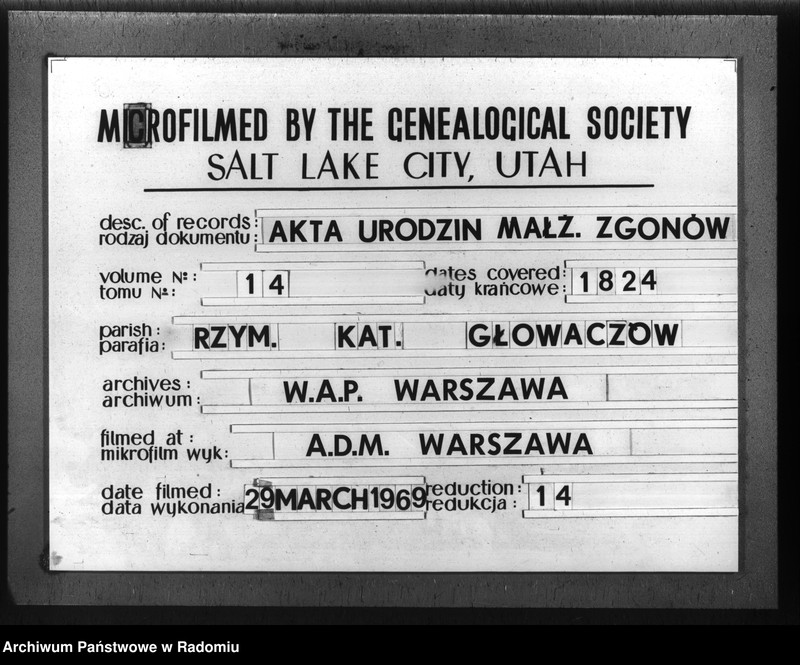 image.from.unit.number "Akta cywilne gminy Głowaczów na rok 1824"