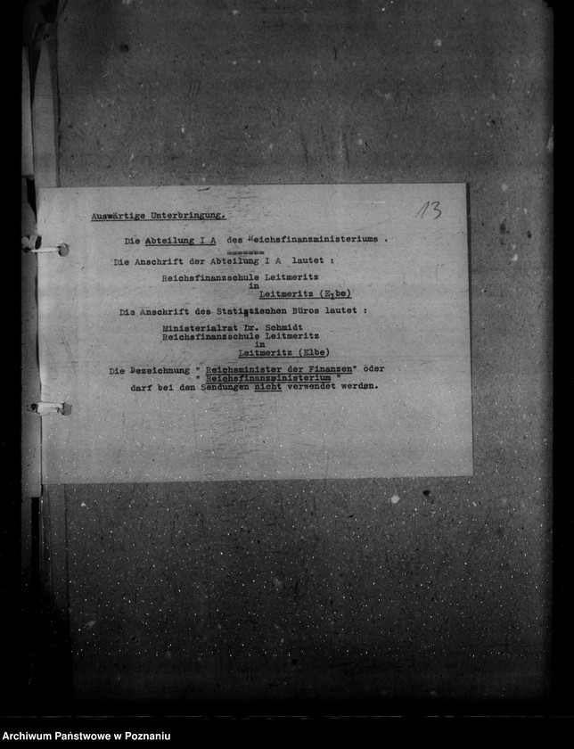 Obraz 17 z jednostki "Anschriftenverzeichnis - Hauptkanzlei"