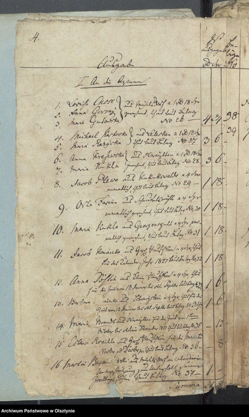 image.from.unit.number "Passenheimsche Land Armen-Cassen-Rechnung"