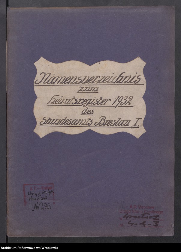 image.from.unit.number "Namensverzeichnis zum Heiratsregister für 1932"