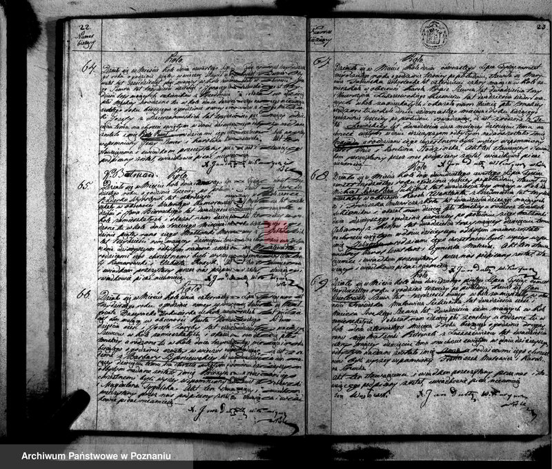 Obraz 13 z jednostki "Akta urodzeń, małżeństw i zejścia"