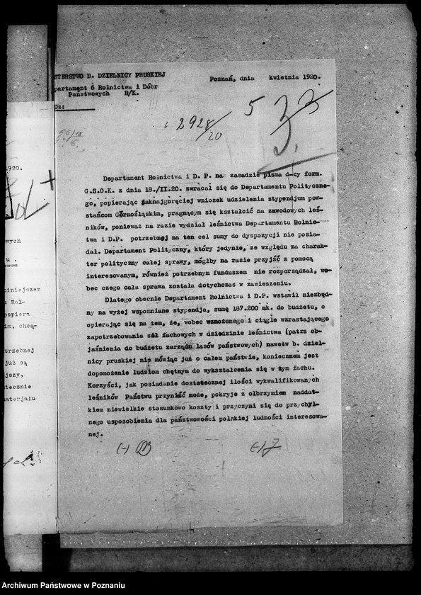 Obraz 9 z jednostki "Budżet - leśnictwa rok 1921"