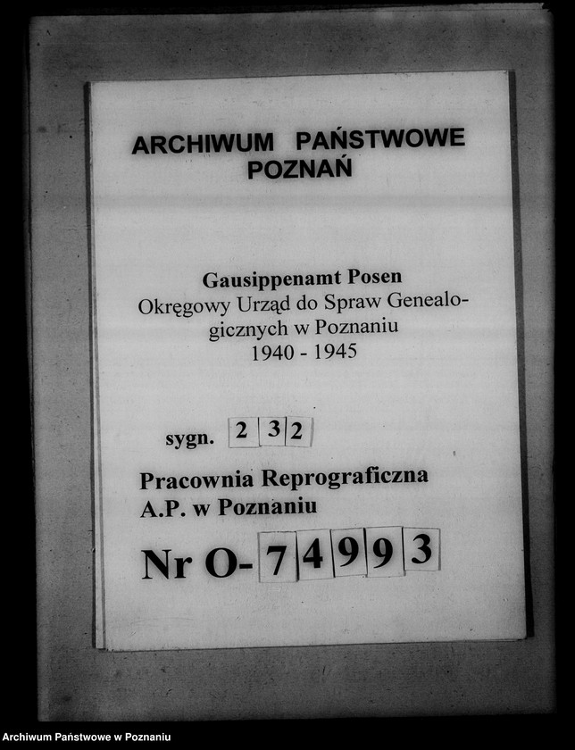 image.from.unit.number "Bücherverzeichnis, Kreissippenamt Konin"