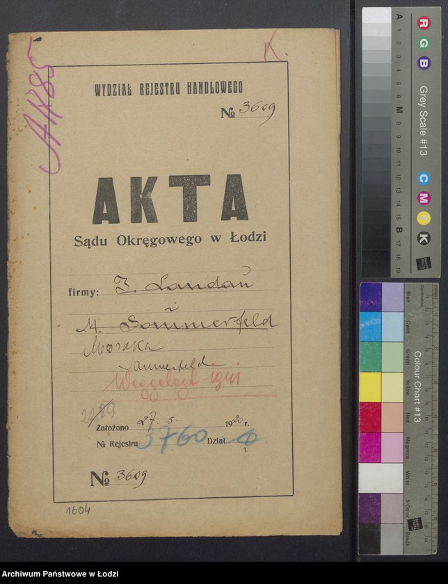 Obraz 2 z jednostki "Mordka Sommerfeld- sprzedaż przędzy i manufaktury"