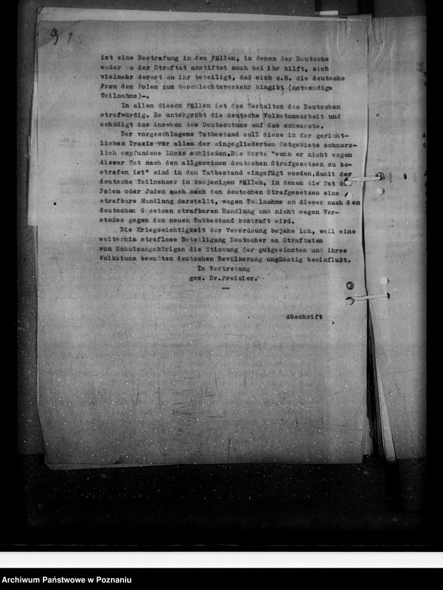 Obraz 14 z jednostki "Verordnung über die Strafbarkeit der Beteiligung an strafbaren Handlungen von Polen und Juden"