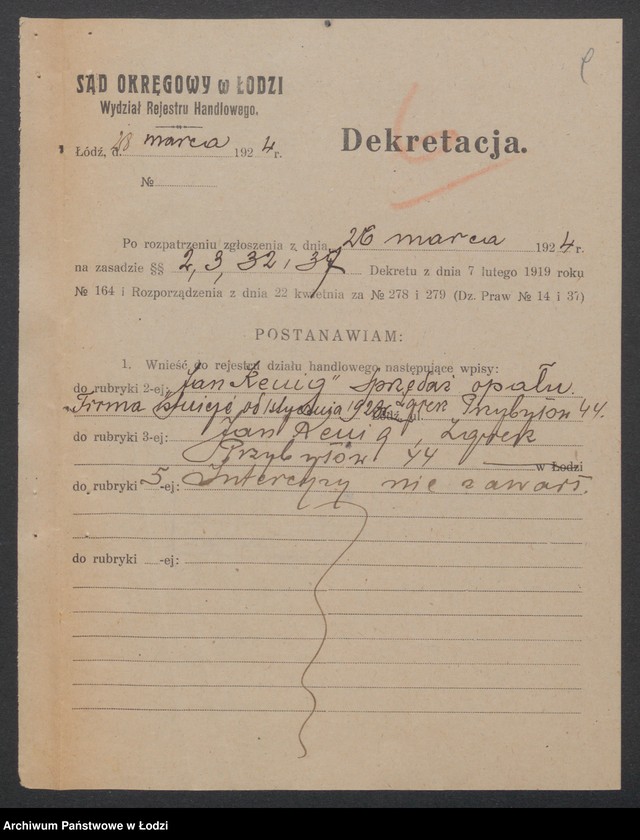 Obraz 11 z jednostki "Jan Kienig- handel węglem"