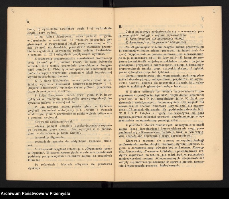 image.from.unit.number "Państwowe Gimnazjum II im. Augusta Witkowskiego w Jarosławiu. Sprawozdanie za rok szkolny 1931/32"