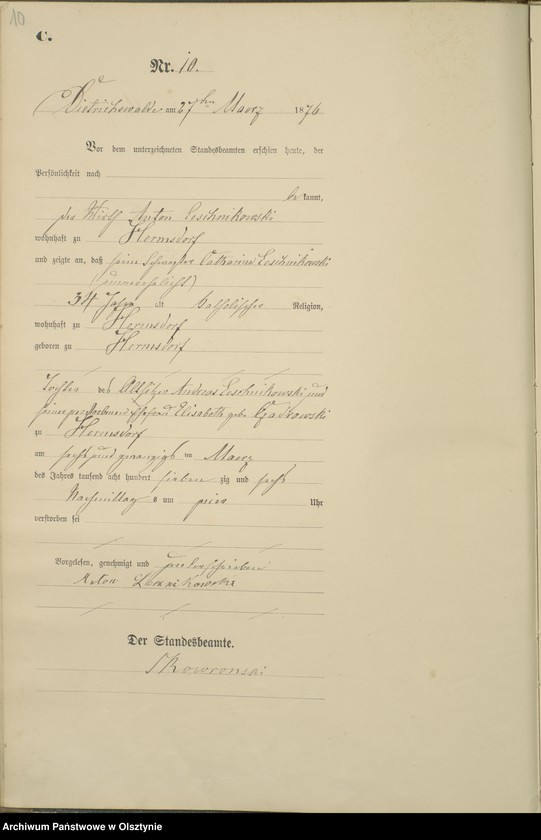 image.from.unit.number "Sterbe-Haupt-Register Nr 1 - 51"