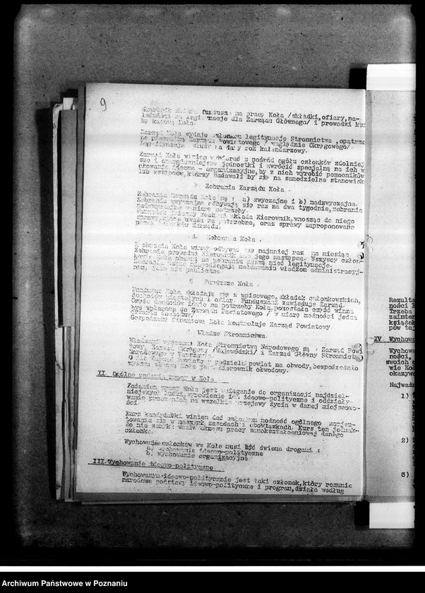 Obraz 12 z jednostki "Statut, instrukcje, regulaminy Stronnictwa Narodowego, okólniki i regulaminy Zarządu Grodzkiego oraz protokoły z zebrań kół - Zarys organizacji kierownictwa Koła Stronnictwa Narodowego sprawozdania z działalności"