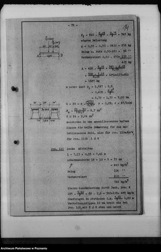 Obraz 18 z jednostki "Stadtische Berechnung. Dienstwohngebäude des Reichsstatthalters Posen"