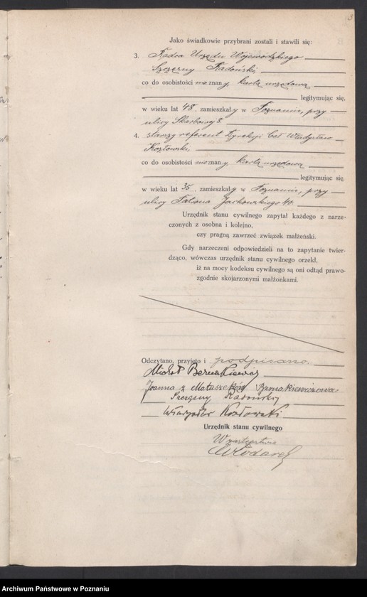 Obraz 4 z jednostki "Księga miejscowa małżeństw tom I [Rejestr główny małżeństw]"