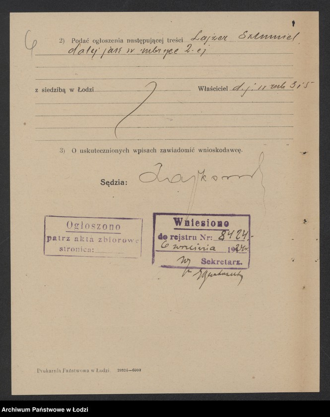 Obraz 8 z jednostki "Lajzer Szlumiel- tkalnia- Zgierz"