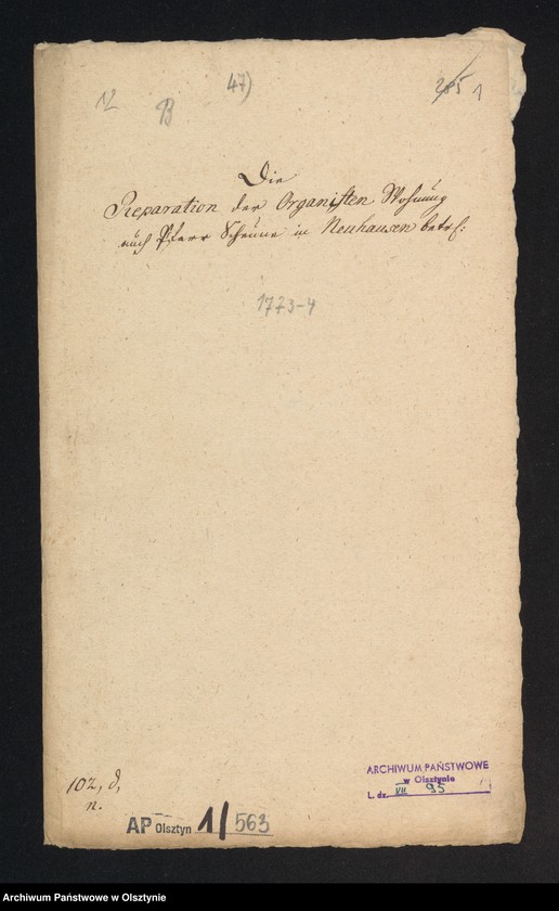 image.from.unit.number "Reparation der Organisten Wohnung auch Pfarr Scheune in Neuhausen [Romnowo]"