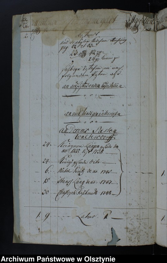 image.from.unit.number "Jahr Kirchen Rechnung der Waltersdorfschen Kirche aller Einnahme und Ausgabe wie auch Bau-Rechnung"