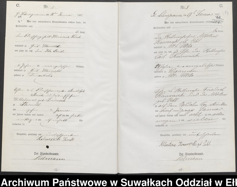 image.from.unit.number "Sterbe-Haupt-Register des Königlichen Preussischen Standes-Amtes Guszianka Kreis Sensburg"