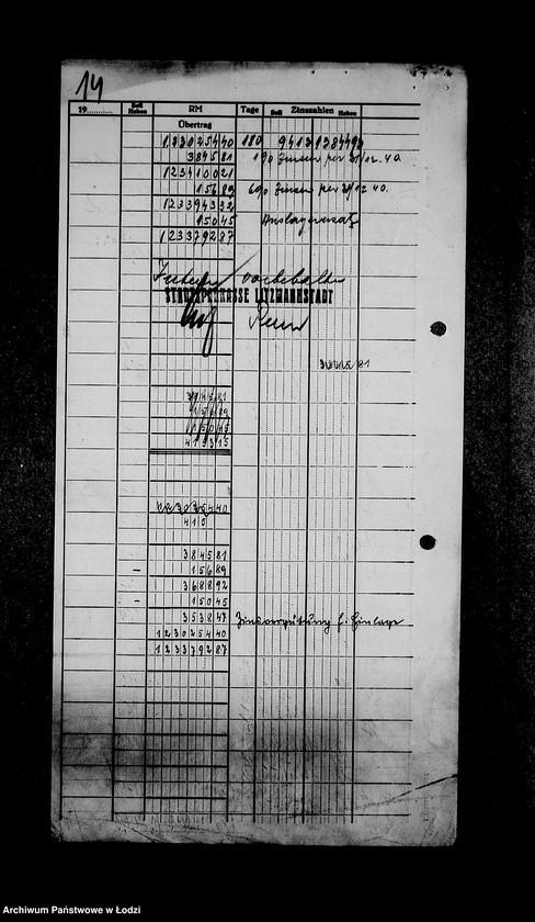 Obraz 18 z jednostki "Bankkonto nr 700"