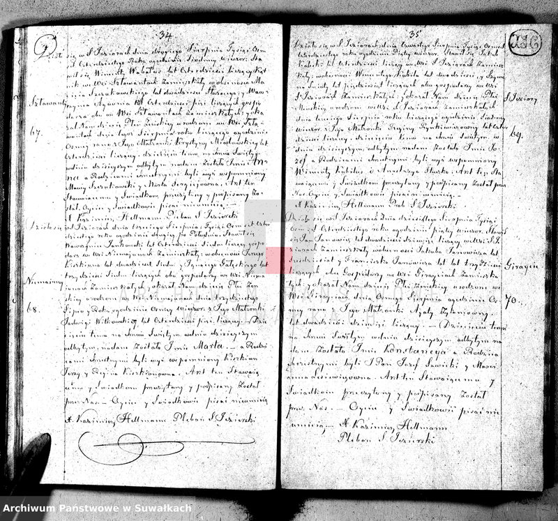 image.from.unit.number "Księga duplikat akt urodzonych, zaślubionych i umarłych w parafij Święto Jeziory, obwodzie sejneńskim, gubernij augustowskiey z roku 1840"
