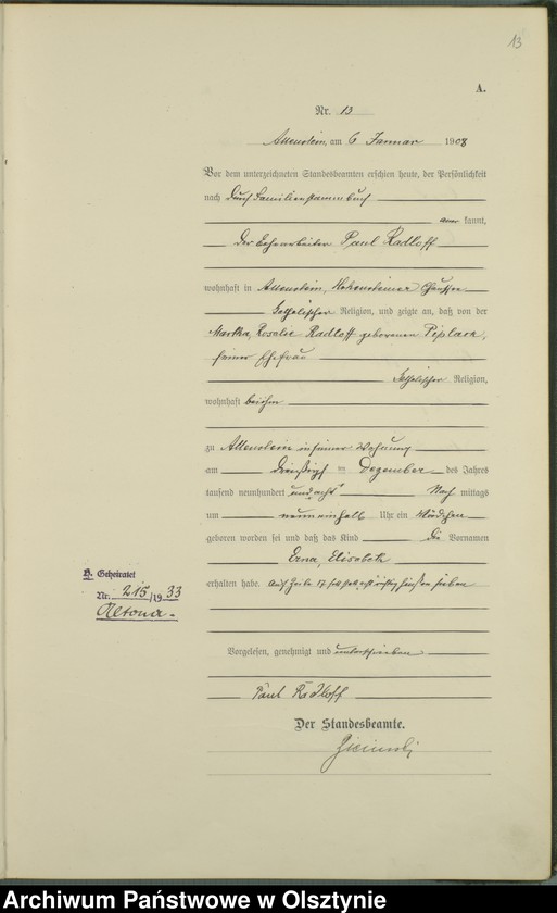 image.from.unit.number "Geburts-Haupt-Register Tom I, Nr 1-398"