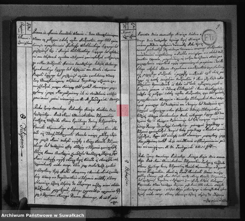 image.from.unit.number "Akta Zaślubionych Gminy Filipowskiey od 1-go Stycznia 1815 Roku"