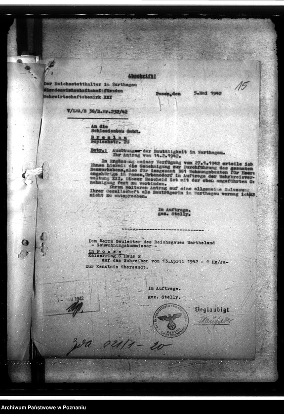 Obraz 19 z jednostki "Wohnungsgesellschaft in Leslau"