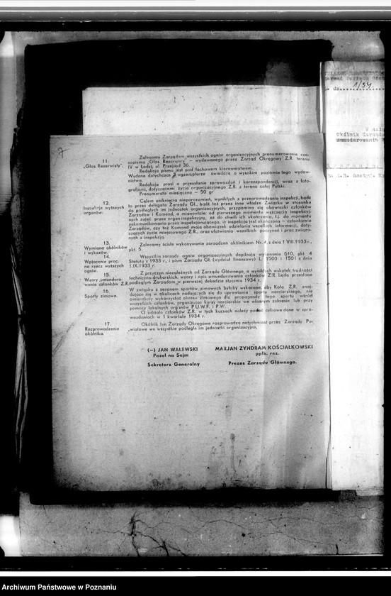 Obraz 13 z jednostki "Okólniki, komunikaty, korespondencja"