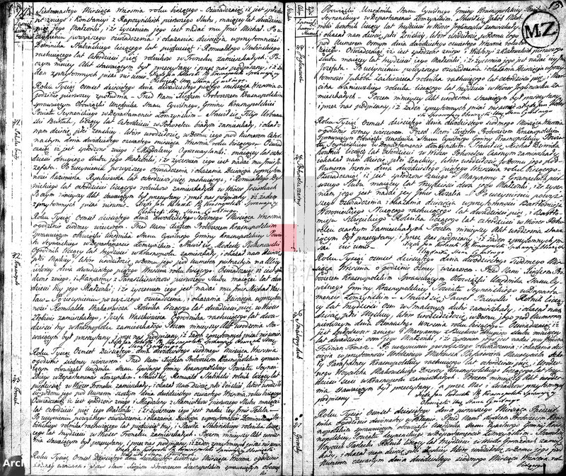 image.from.unit.number "Akta Cywilne Urodzonych Gminy Krasnopolskiey od R.1810 1 Maja do Roku 1811 1 Maja."