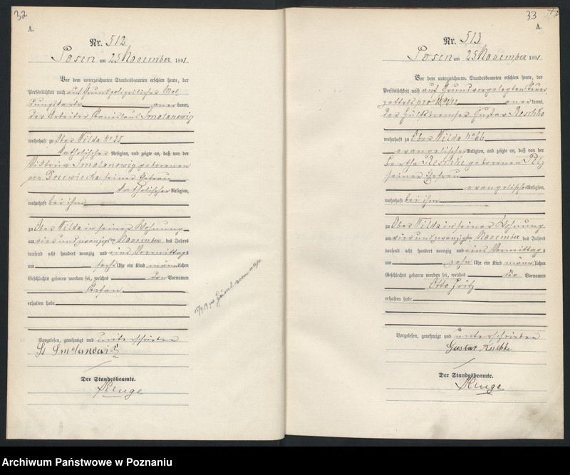 Obraz 19 z jednostki "Księga urodzeń t. II"