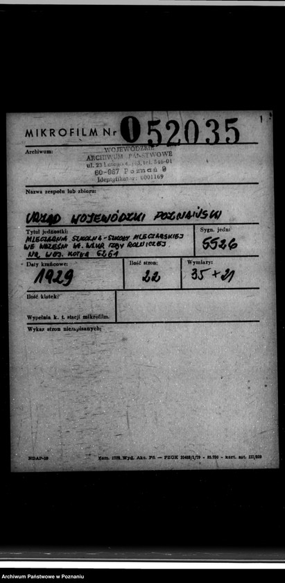 Obraz 2 z jednostki "Mleczarnia szkolna Szkoły mleczarskiej we Wrześni własność Wielkopolska Izba Rolnicza nr woj. 6261"