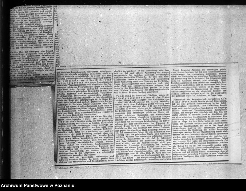 Obraz 20 z jednostki "Długi z czasów przedwojennych - bilanse kas oszczędności za 1939 rok"