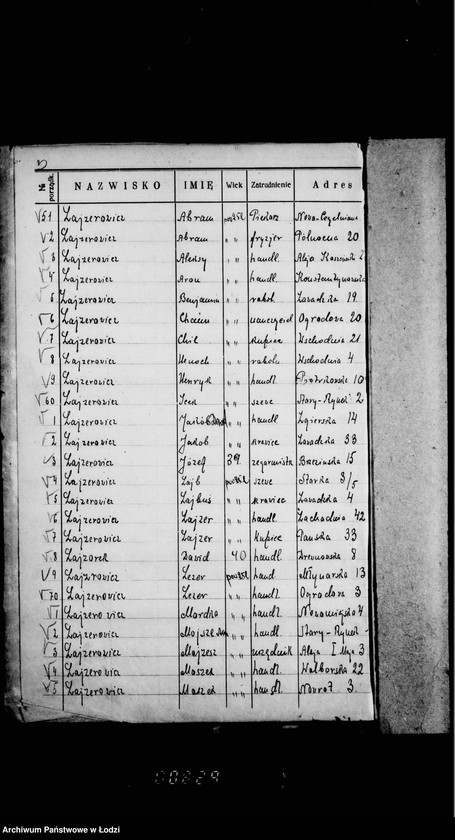 Obraz 8 z jednostki "Lista wyborców Gminy Wyznaniowej Żydowskiej w Łodzi 1924 r. lit. L"