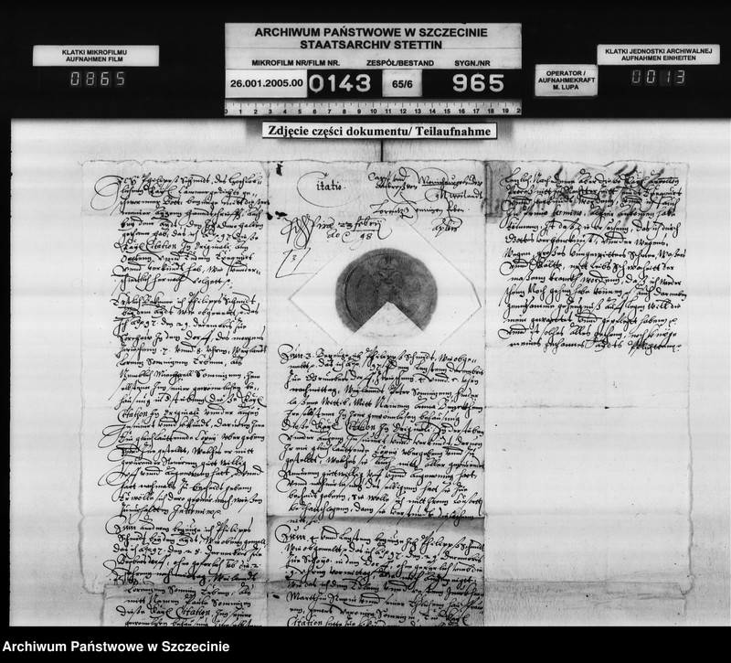 Obraz 14 z jednostki "Die Brüder Karsten und Andreas v. Münchow zu Marsin und Karzenburg / die Erben des Lorenz v. Somnitz zu Bewersdorf: Darlehnsschuld."