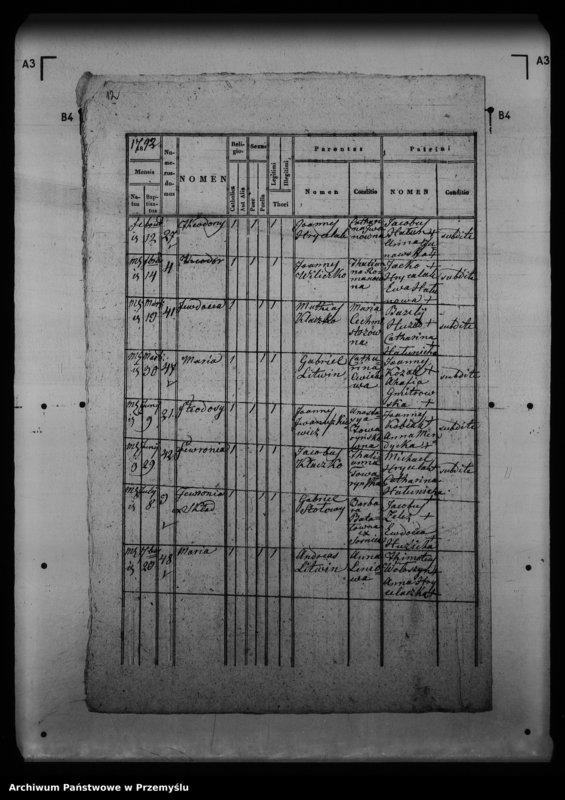 Obraz 18 z jednostki "[Kopie ksiąg metrykalnych parafii Barycz z filiami Grabowiec, Skład Solny (dekanat Medyka)]"