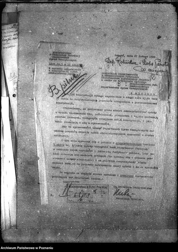 Obraz 18 z jednostki "Sprawy gospodarcze-ogólne Okólniki Dep. Spraw Wewnętrznych"