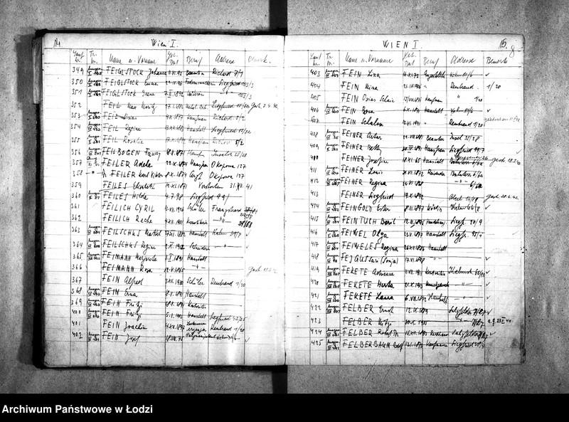 Obraz 11 z jednostki "[Wykazy imienne Żydów zagranicznych wsiedlonych do getta]"