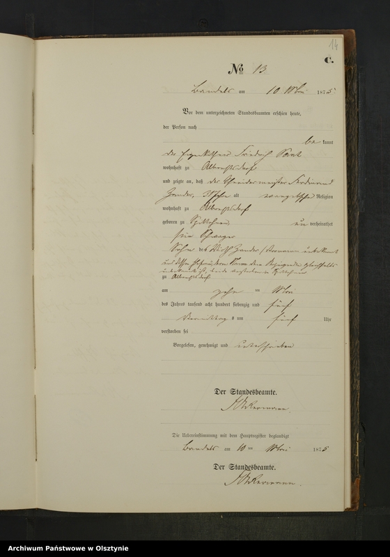 image.from.unit.number "Sterbe-Neben-Register Nr 1 - 41"