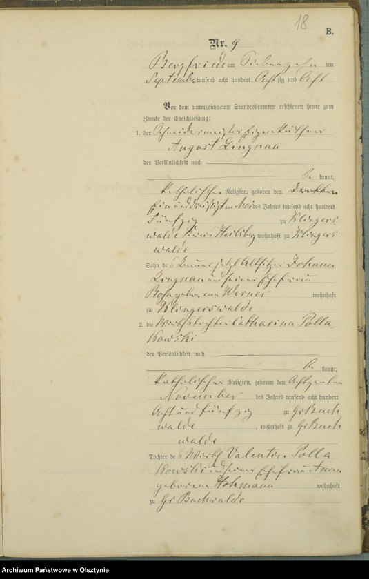 image.from.unit.number "Heiraths-Haupt-Register Nr 1 - 20"