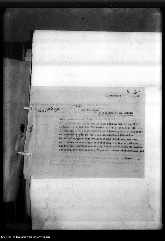 Obraz 12 z jednostki "Ernst Bunk aus Klein Rybno, Kreis Gnesen (Gniezno)"