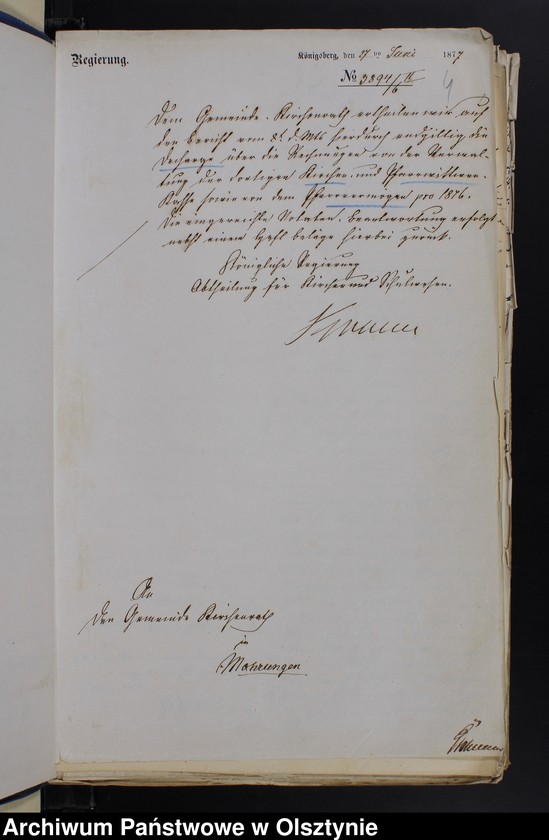 image.from.unit.number "Beläge zur Rechnung der Kirchen-Kasse zu Mohrungen"