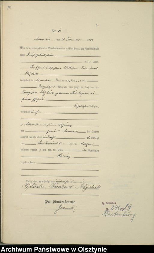 image.from.unit.number "Geburts-Haupt-Register Tom I, Nr 1-398"