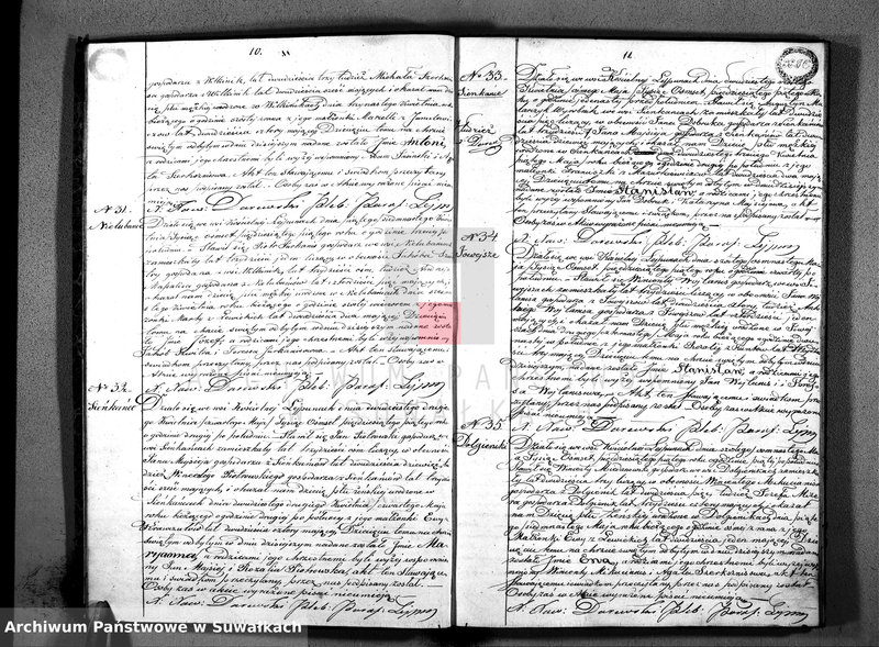 image.from.unit.number "Księga Duplikat Aktów Urodzenia, Małżeństw i Zejscia Parafii Lejpuńskiej z Roku 1855"